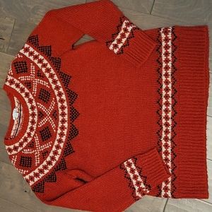 Small Vintage Style J Jill Winter Sweater, Holiday Sweater, Cozy Wool Sweater